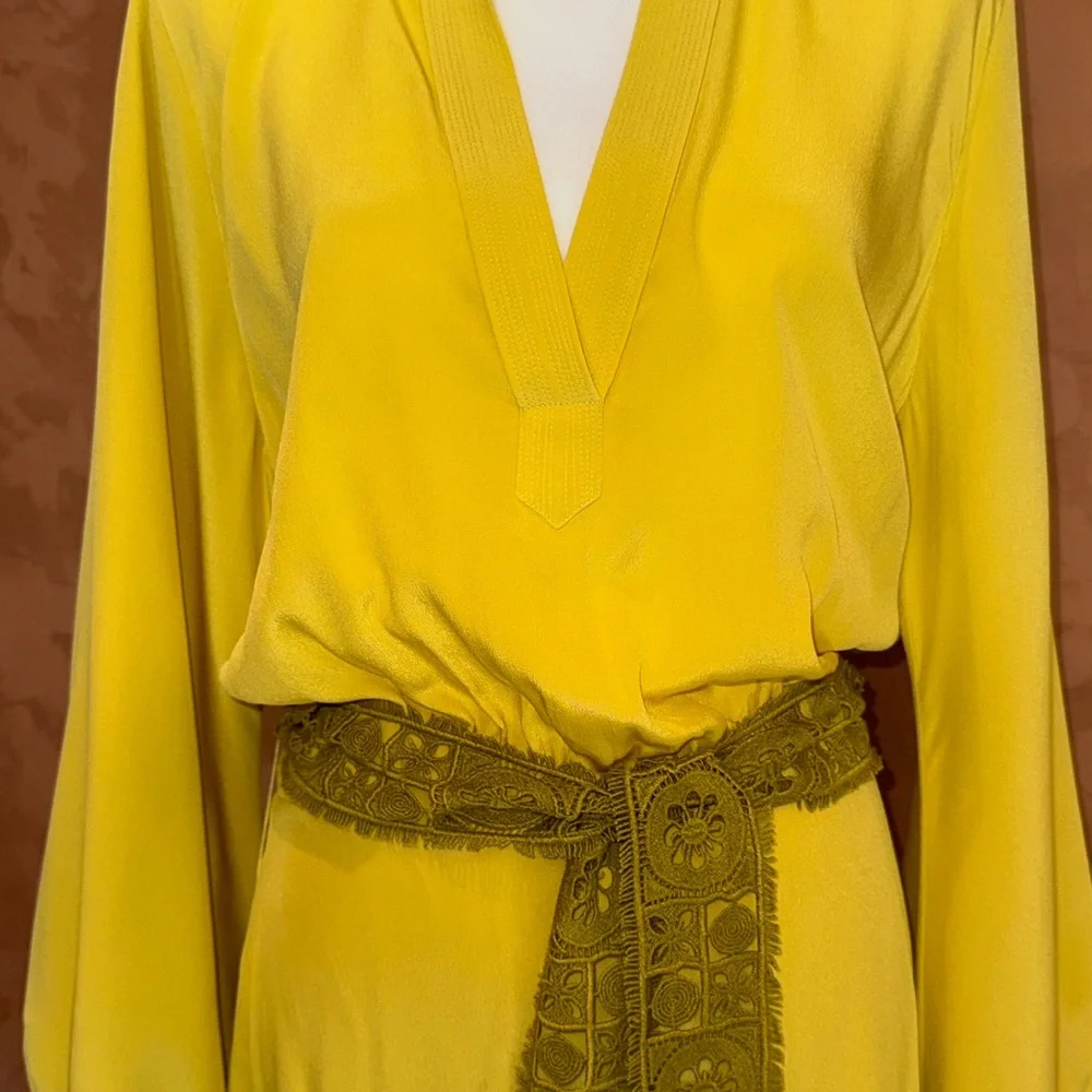 Silvia Tcherassi Vibrant Yellow Long Sleeve Dress - Picture 2 of 4